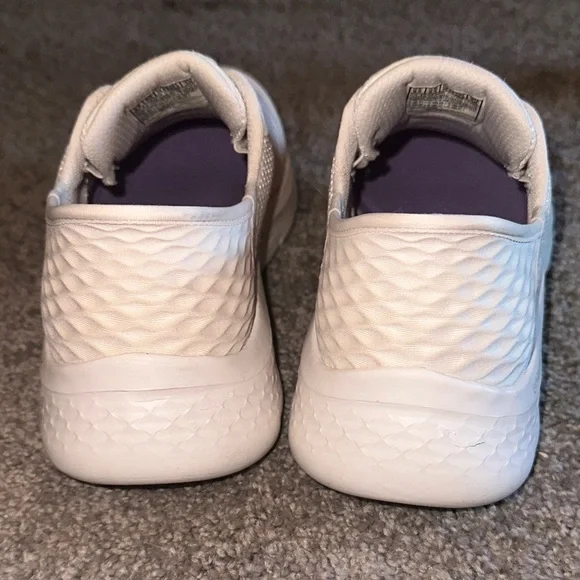 Skechers Women's Cream and Lavender Sneakers - Picture 4 of 7